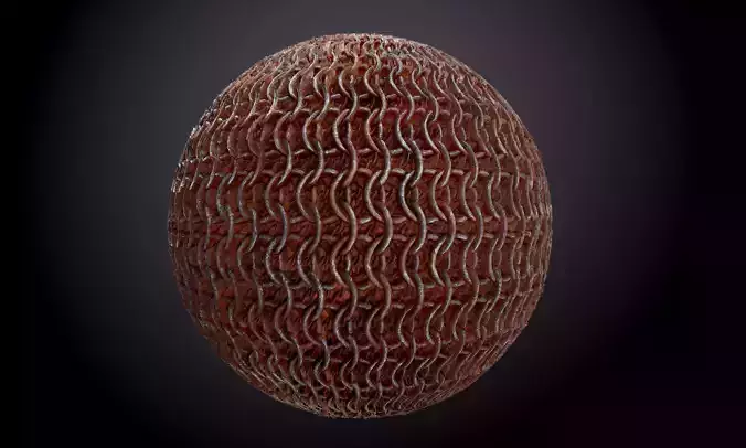 Metal Rusted Chains Seamless PBR Texture