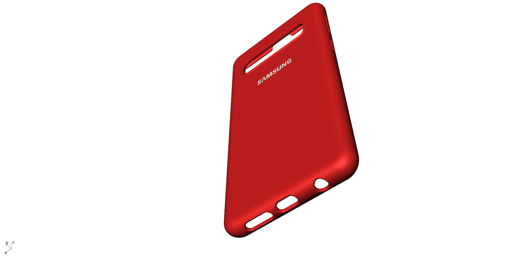 SAMSUNG Galaxy S10 red case  3D print model_2