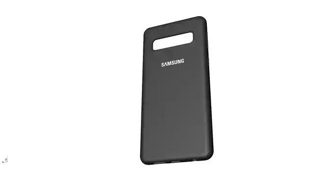SAMSUNG Galaxy S10 black case design Low-poly 3D model