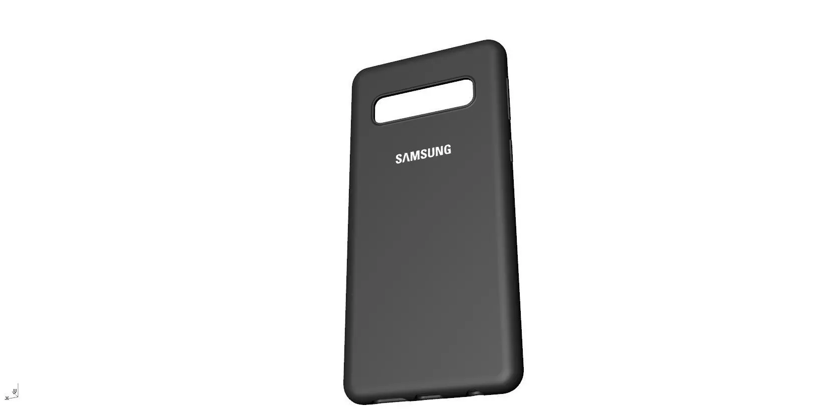 SAMSUNG Galaxy S10 black case design Low-poly 3D model