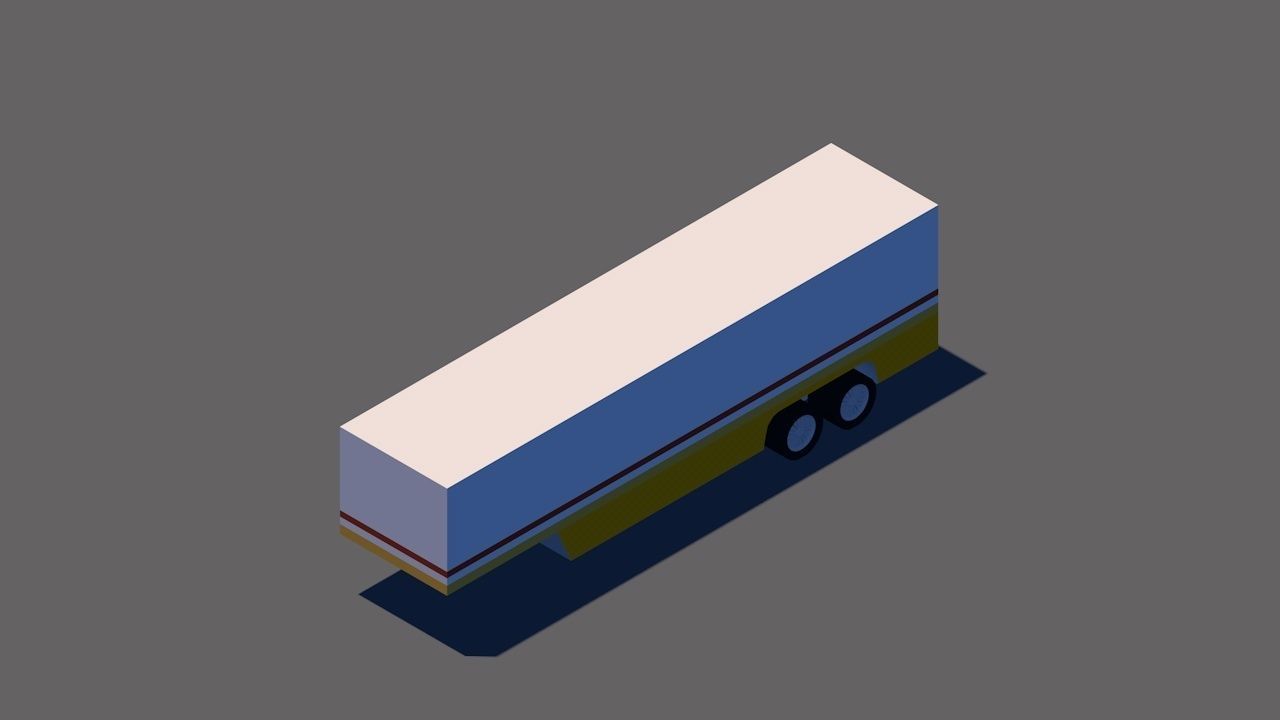 Container trailer 3D model_4