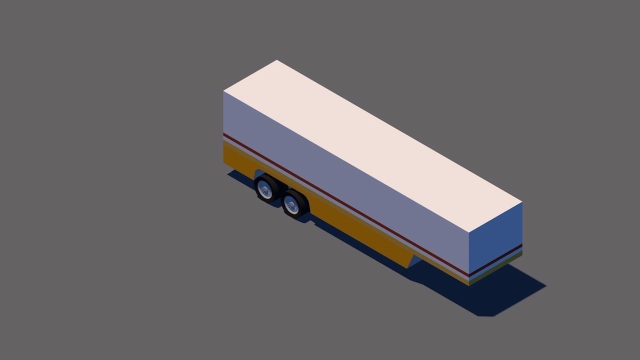 Container trailer 3D model_3