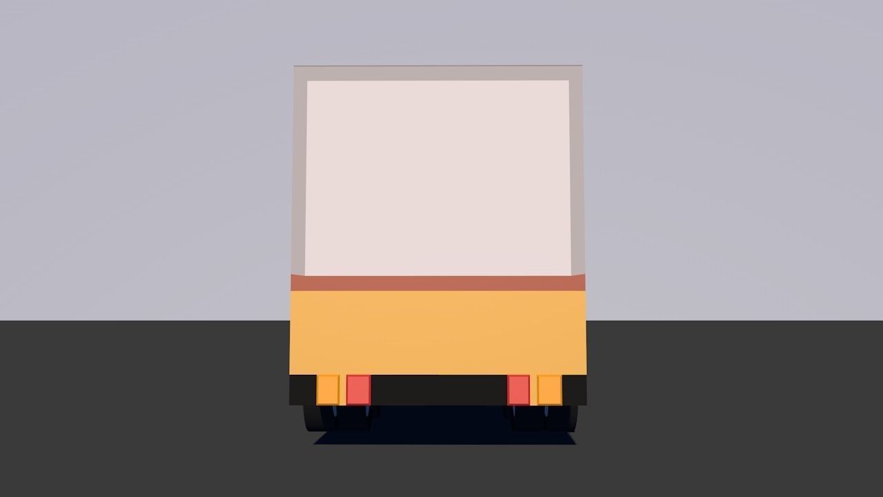 Container trailer 3D model_1