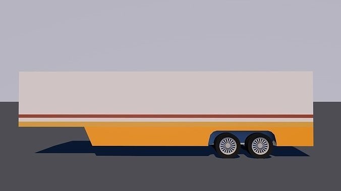 Container trailer 3D model
