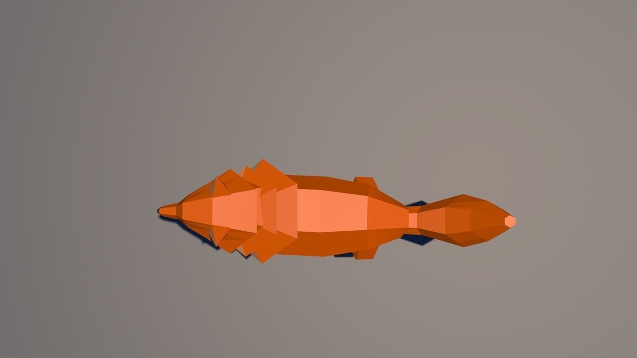 Lowpoly Wolf polygonal fox 3D model_6