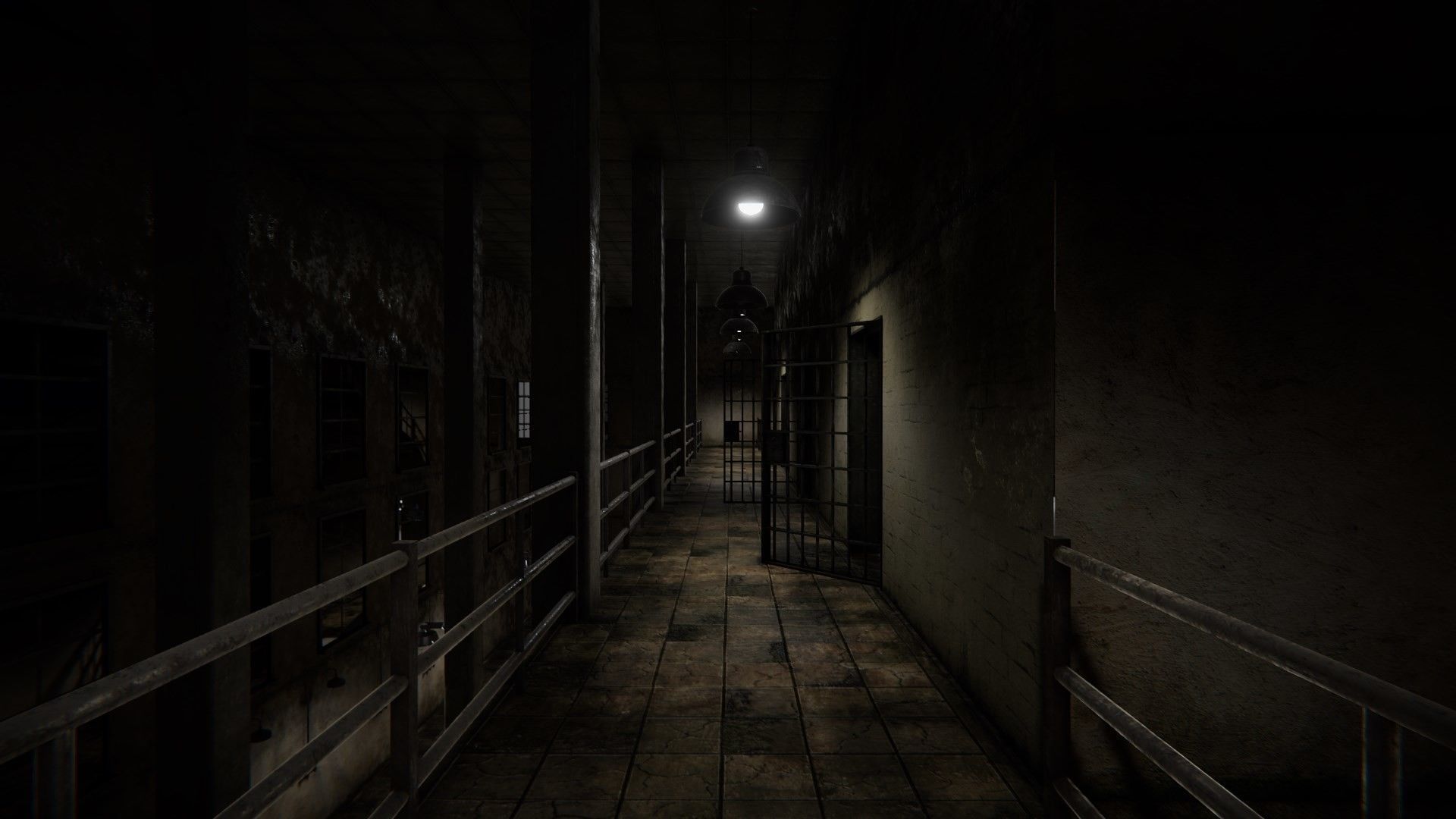 HQ Modular Prison Low-poly 3D model_3