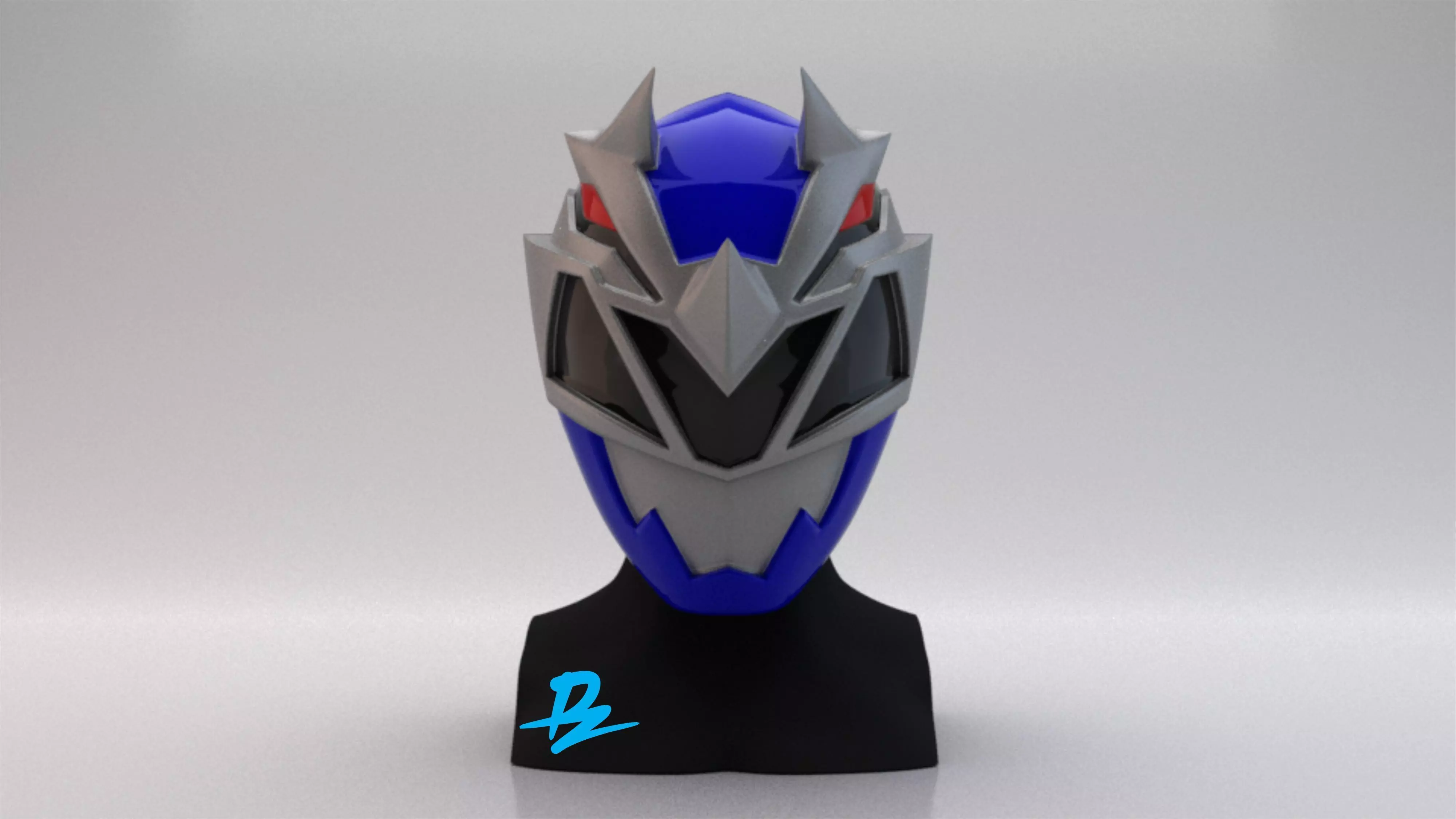 Mask Kishiryu Sentai Blue  3D print model_0