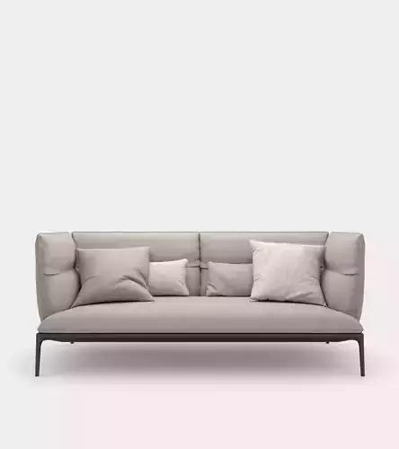 Sofa with high backrest 3D model
