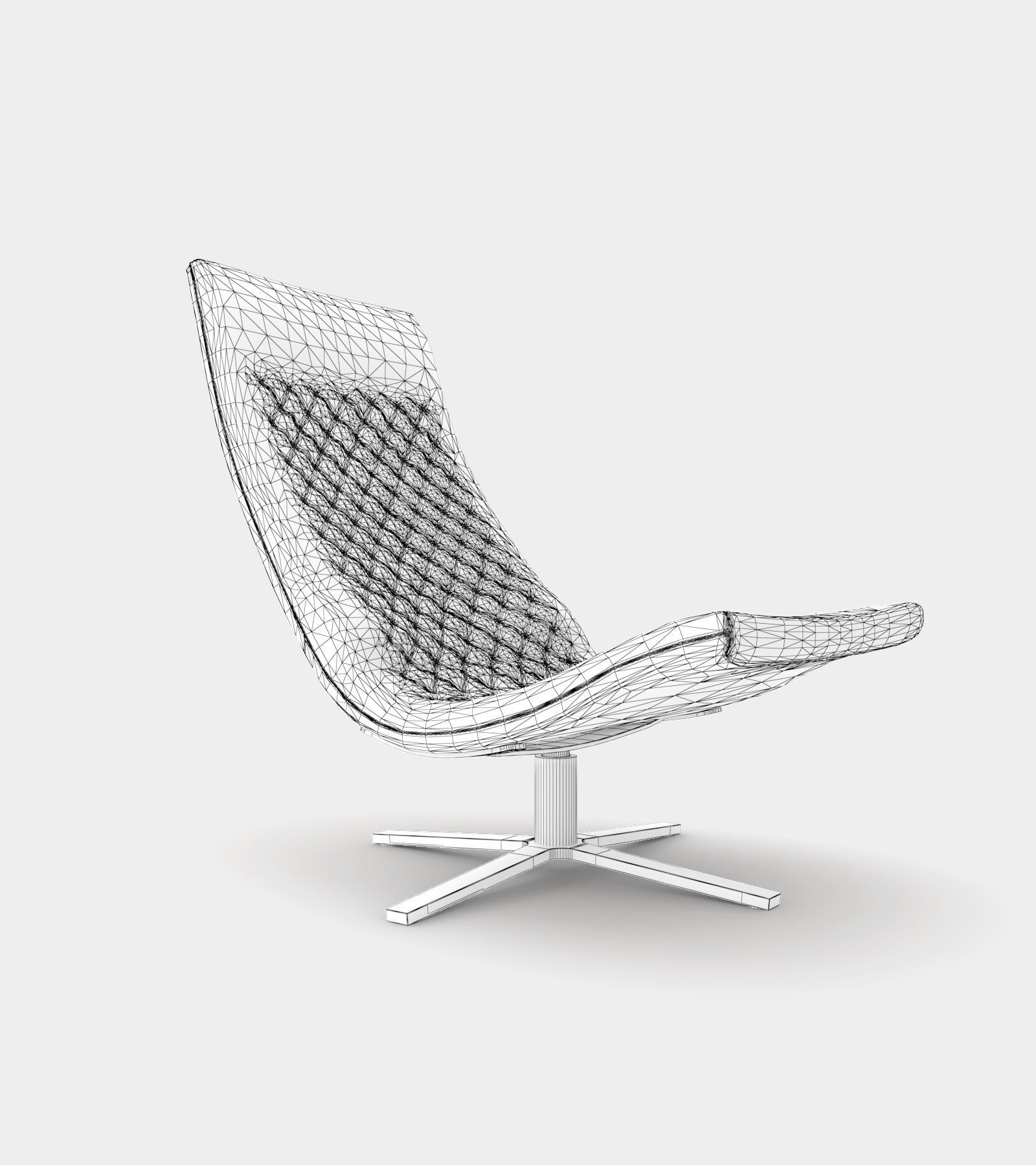 Leather relax chair 3D model_2