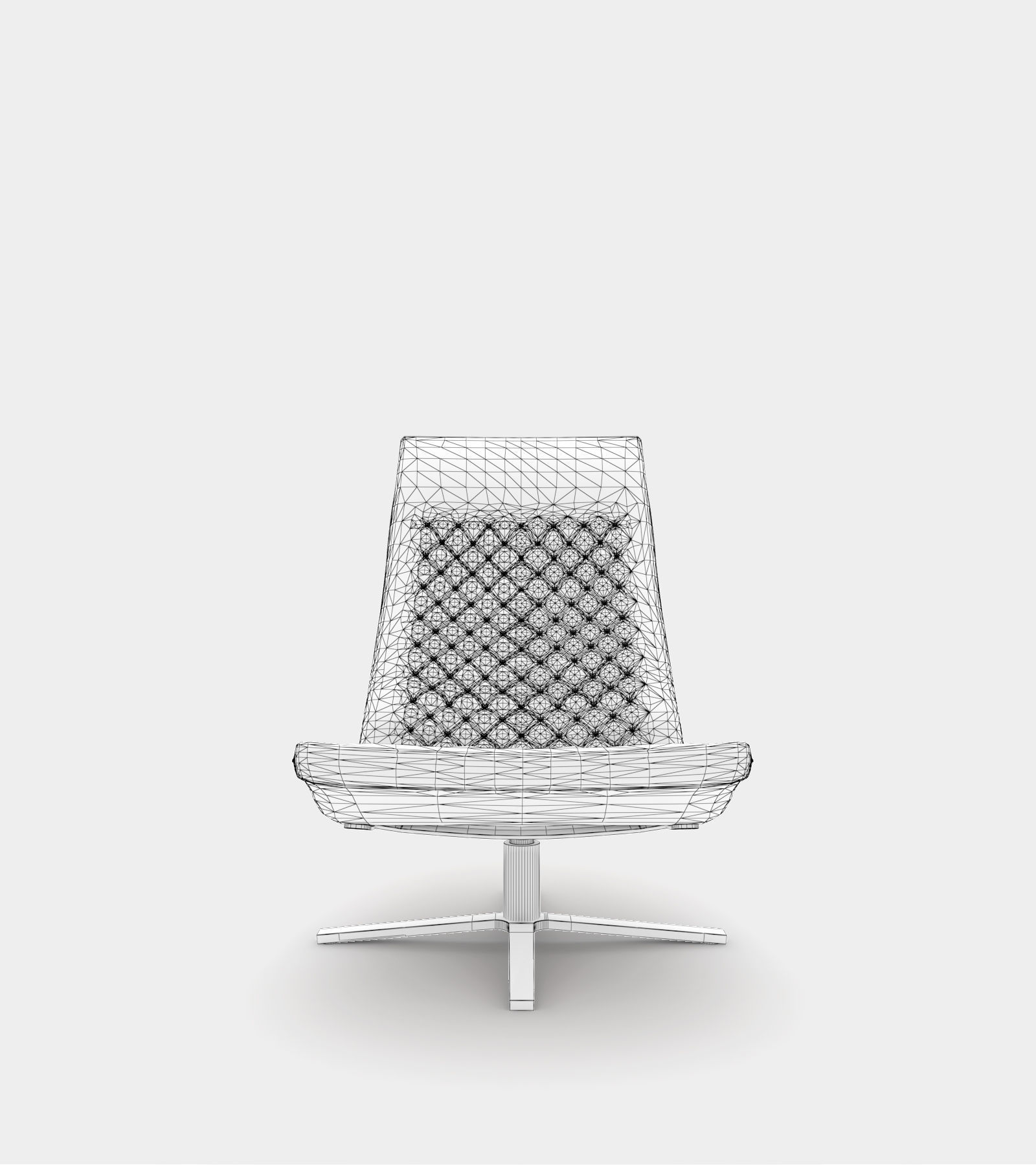 Leather relax chair 3D model_3