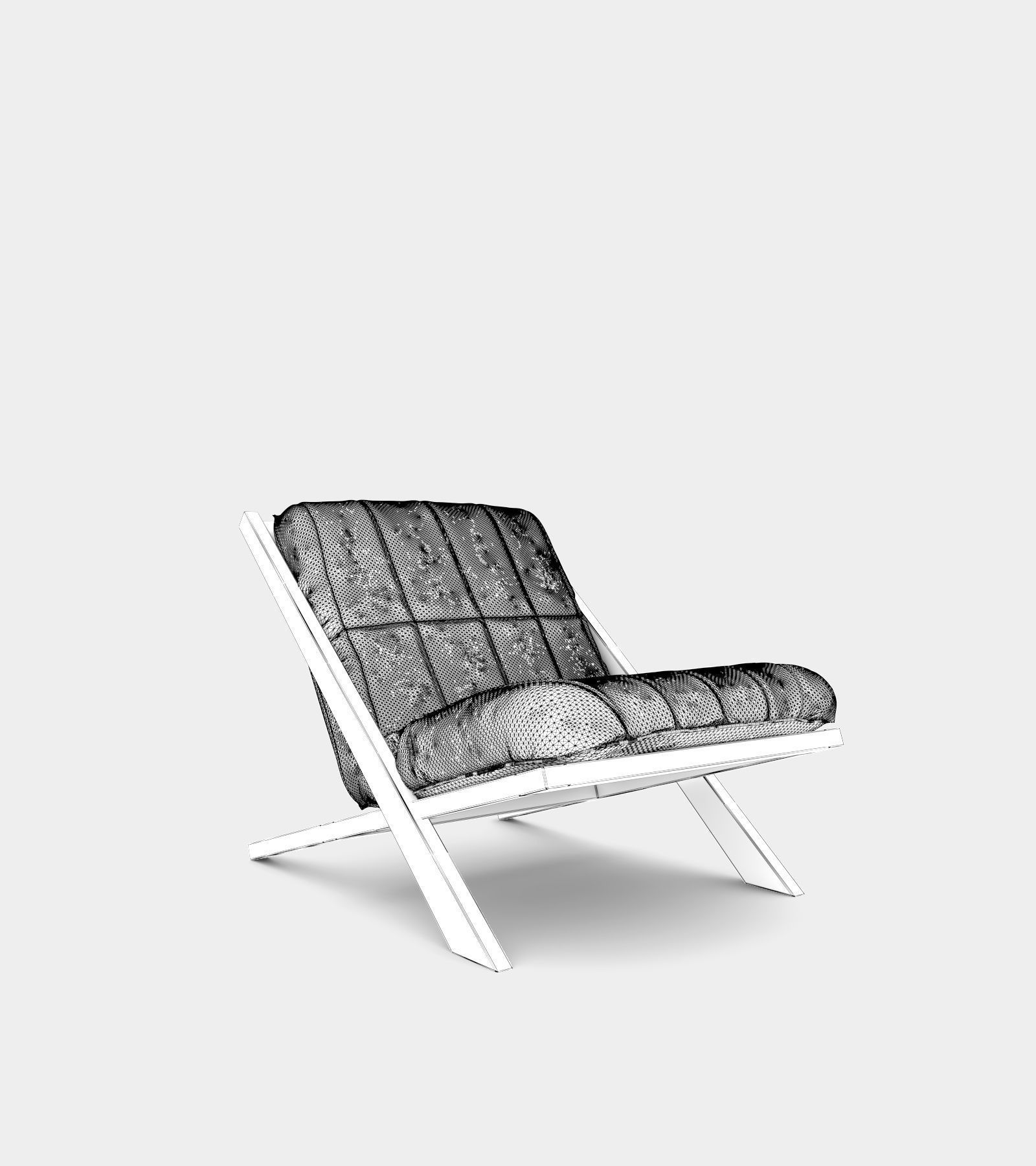Patchwork lounge chair 3D model_3