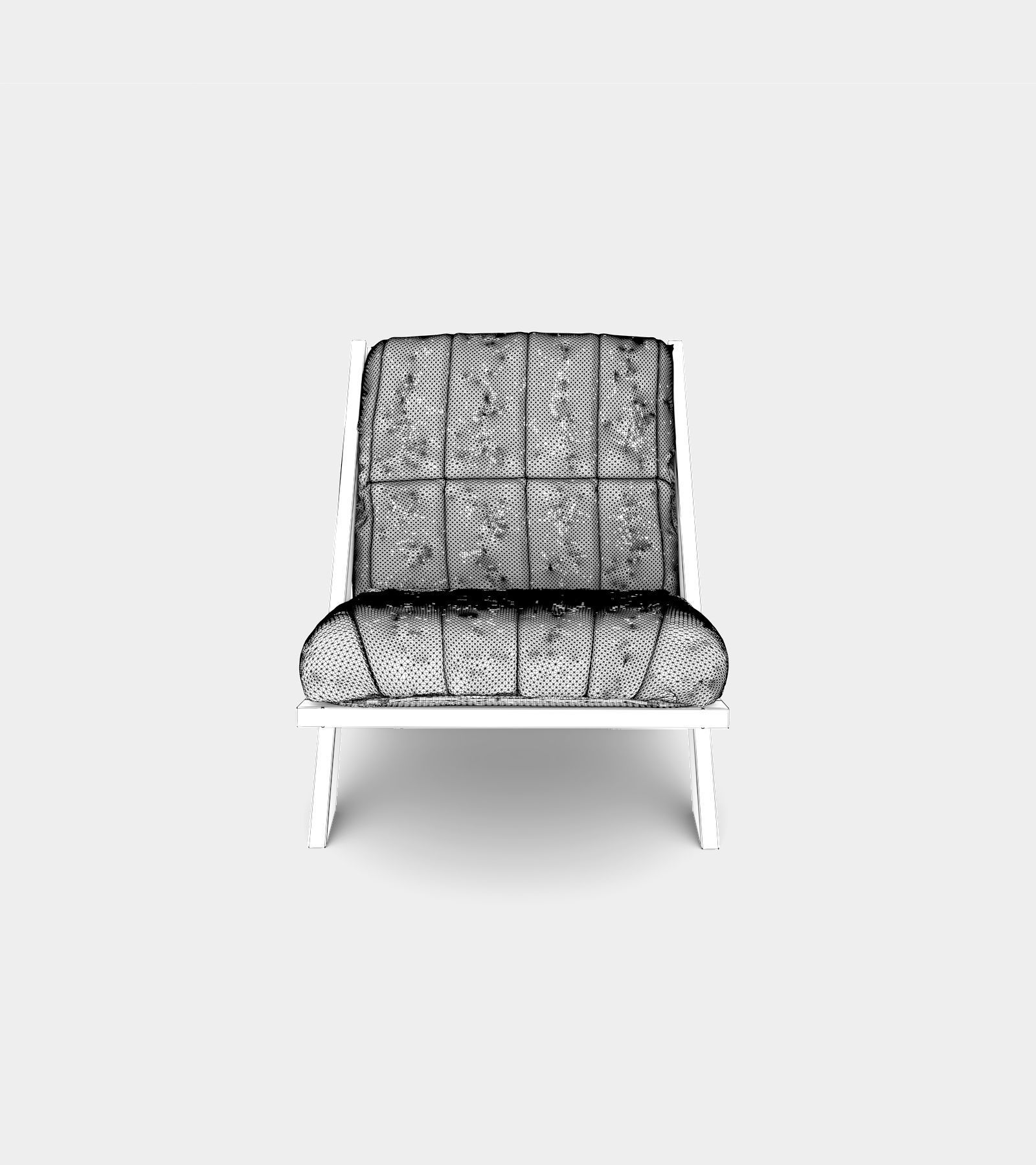 Patchwork lounge chair 3D model_2