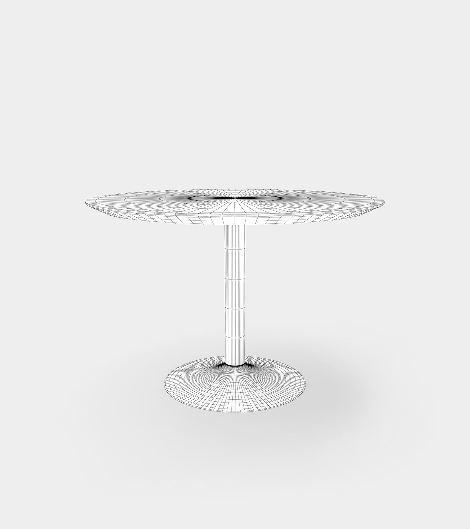 Dining table round for 4 people Free 3D model_2