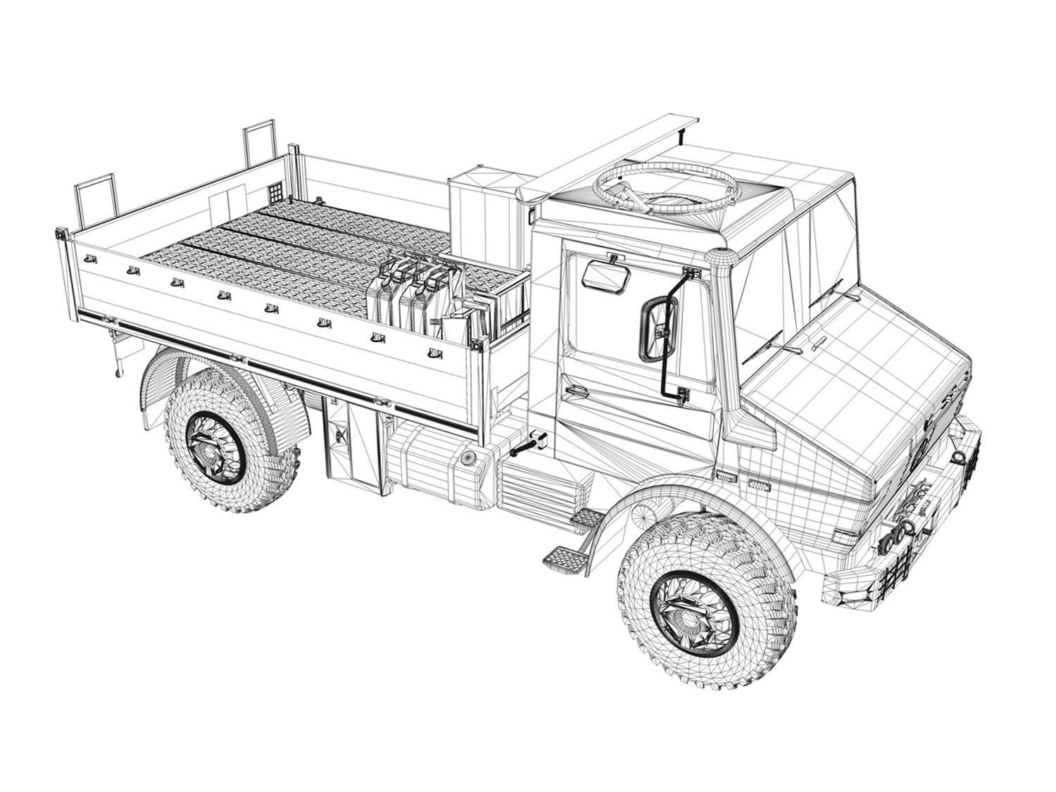 Mercedes Benz Unimog U1300L 3D model_10