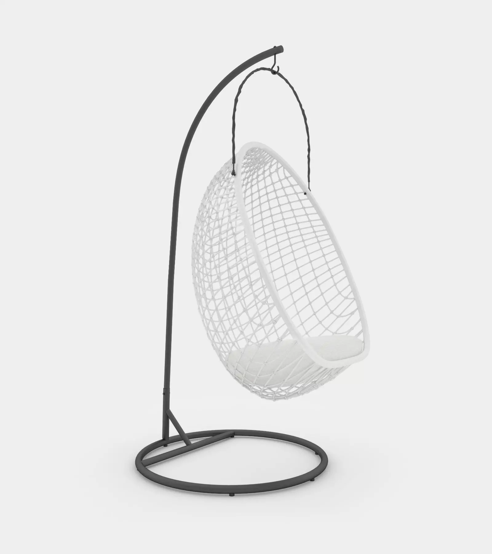 Chillout rattan hanging chair 3D model_0