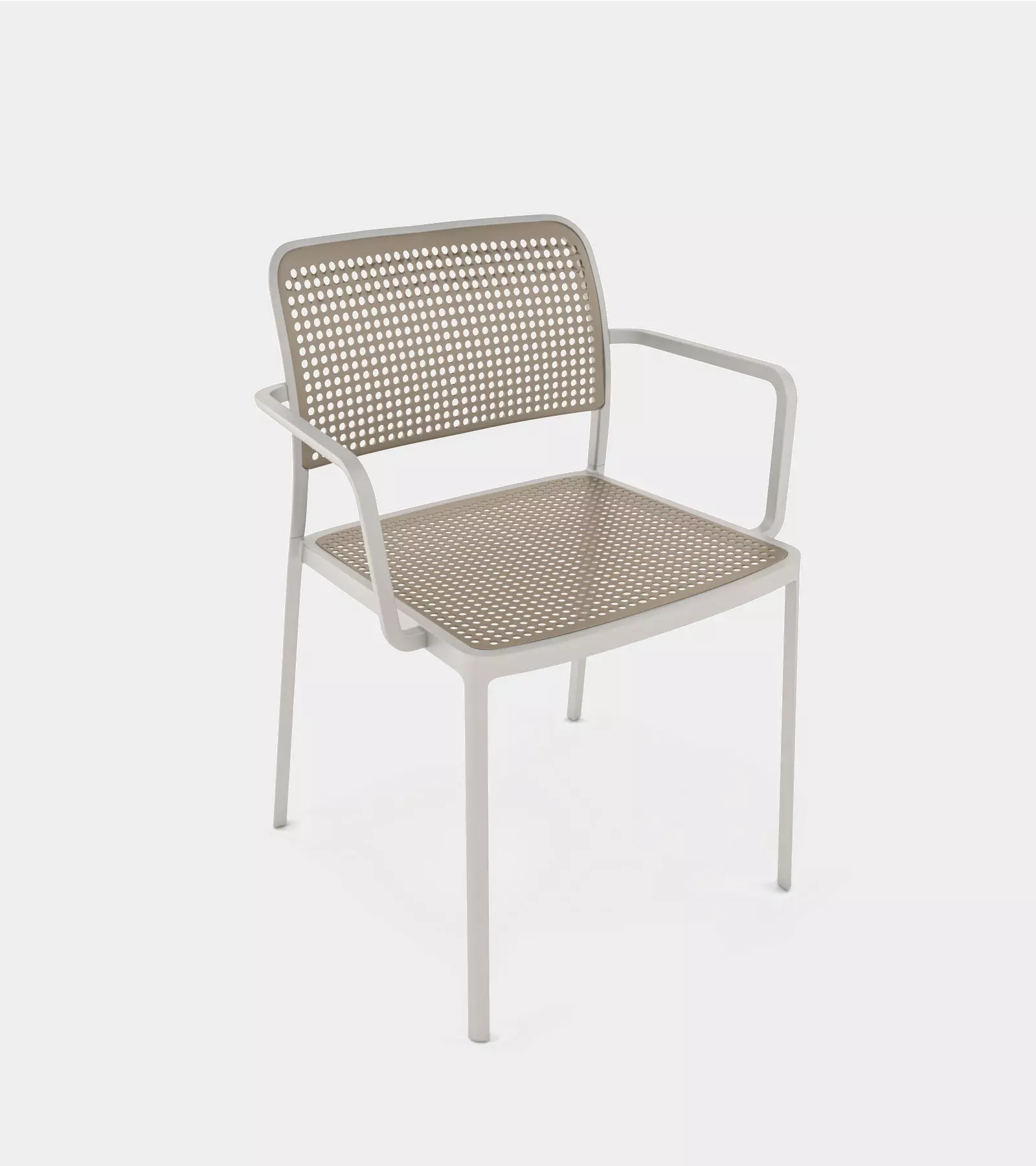 Aluminium armchair for interior and exterior 3D model_0
