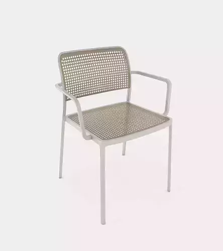 Aluminium armchair for interior and exterior 3D model