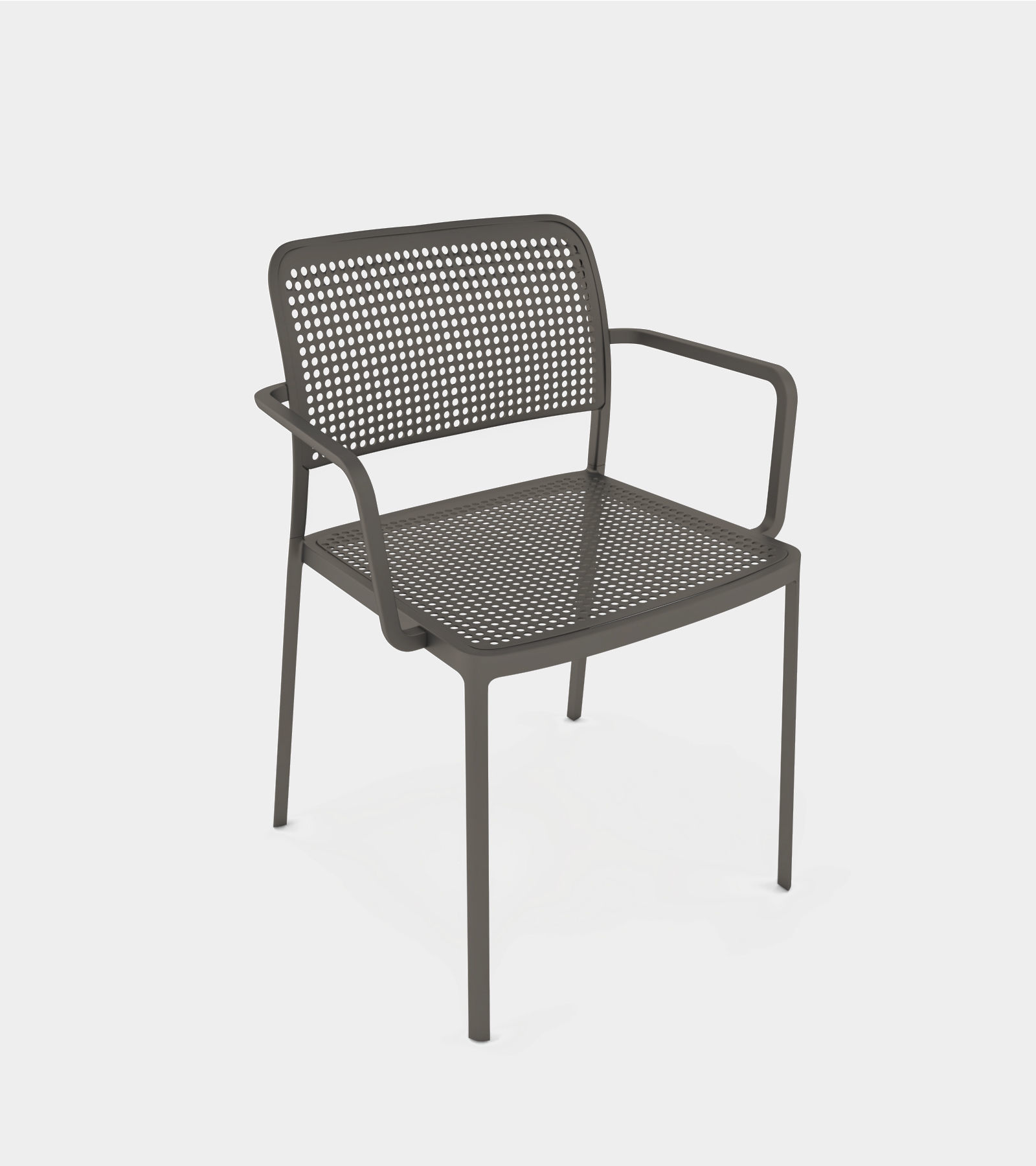 Aluminium armchair for interior and exterior 3D model_1