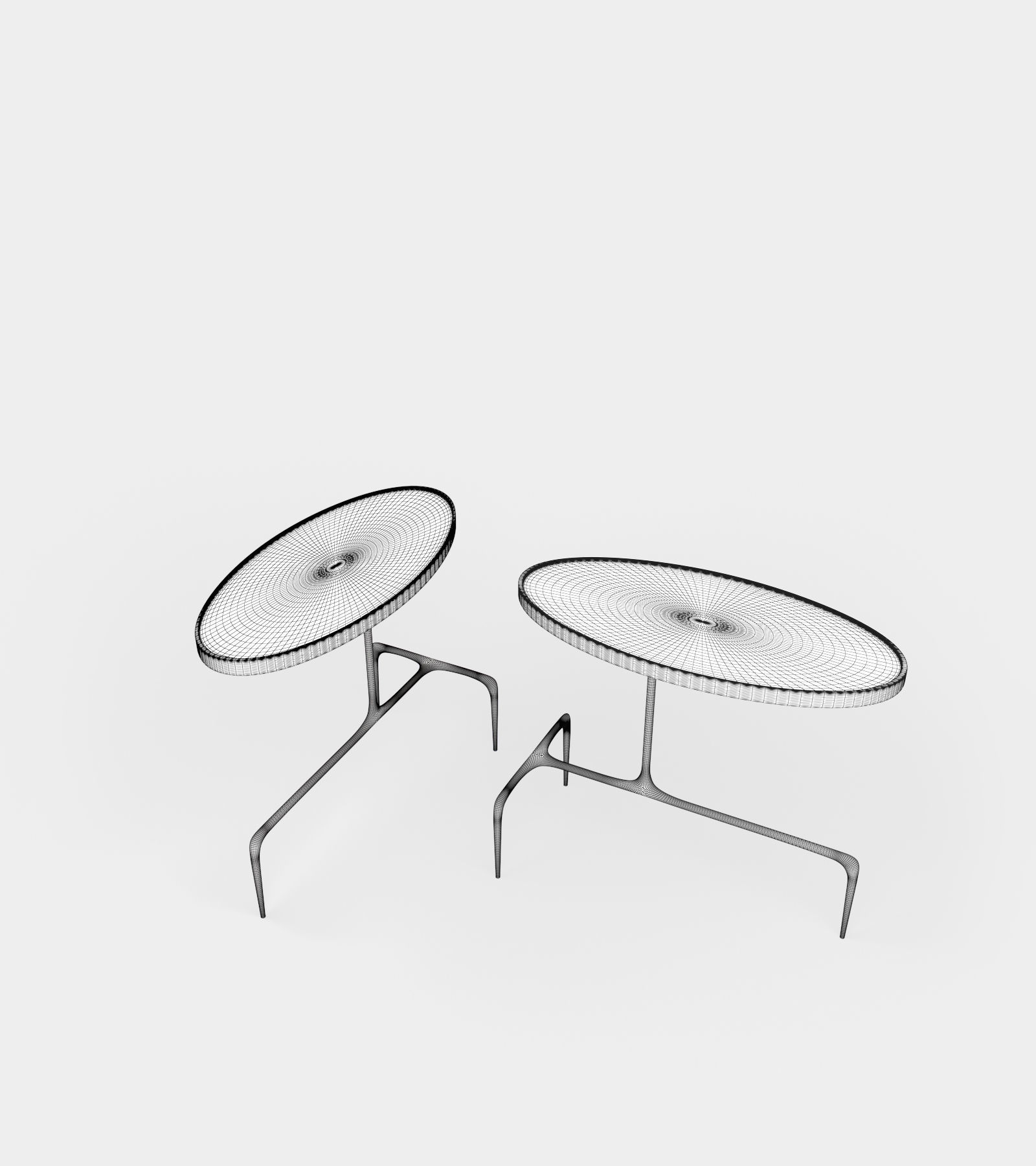 Oval occasional table 3D model_3