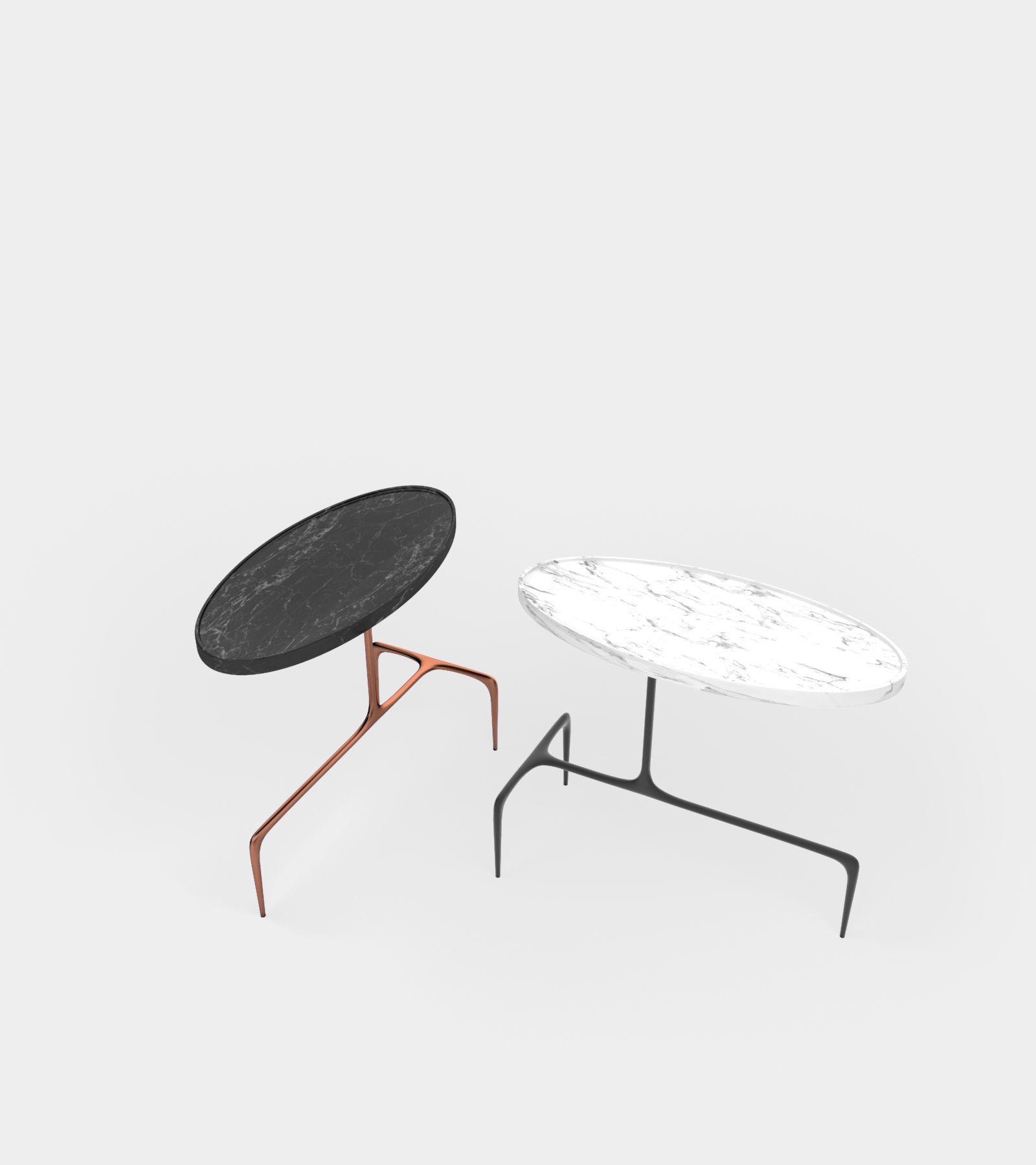 Oval occasional table 3D model_1