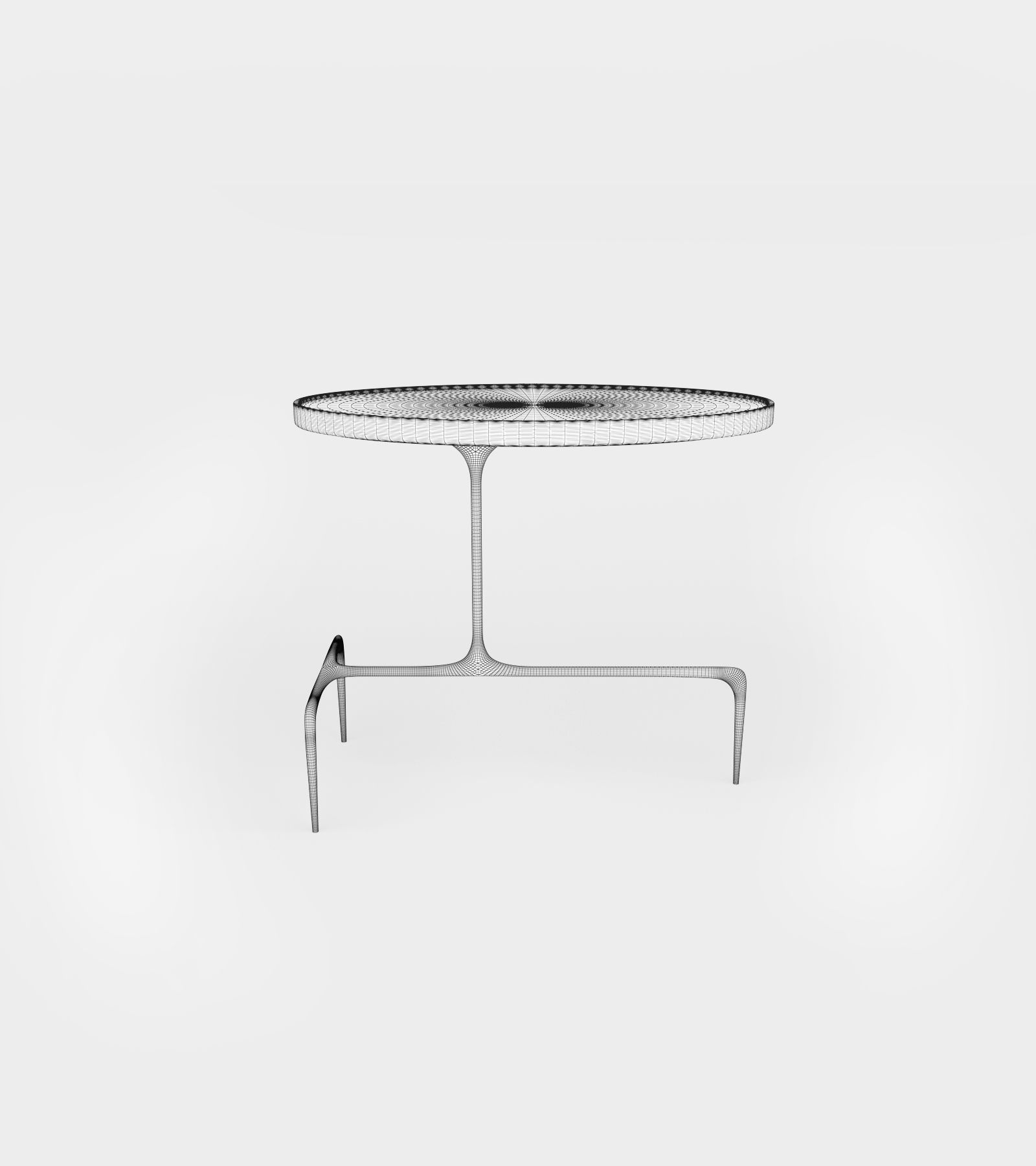 Oval occasional table 3D model_2