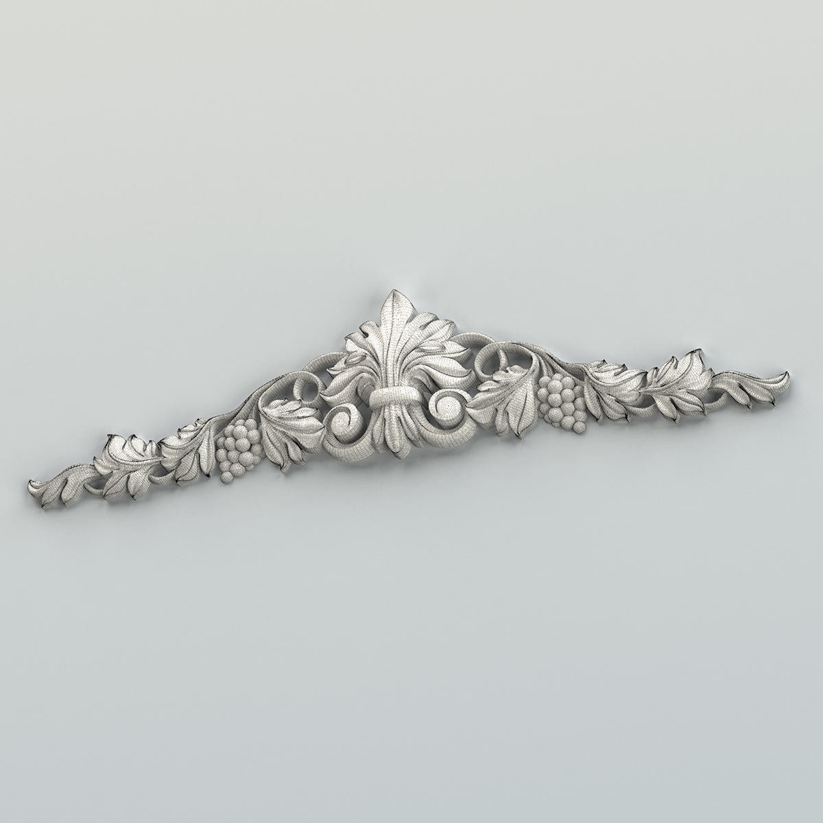 Carved decor horizontal 032 3D model_8