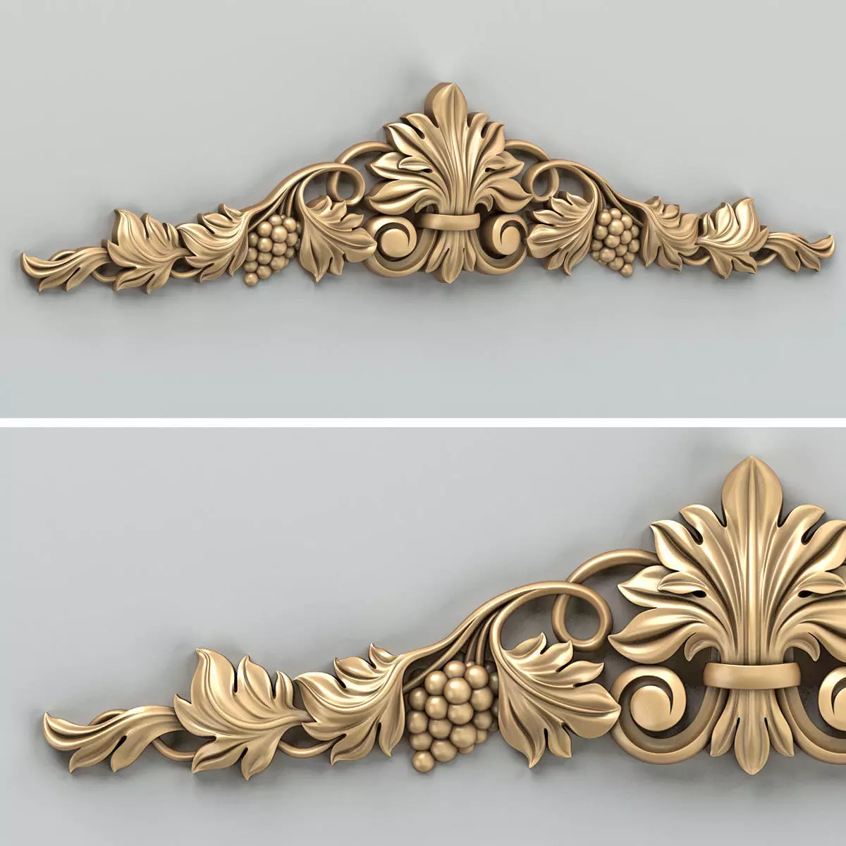 Carved decor horizontal 032 3D model_0