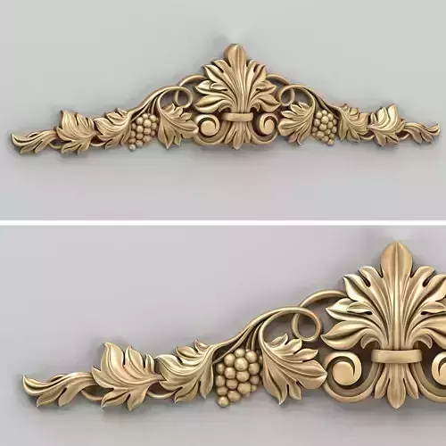Carved decor horizontal 032 3D model