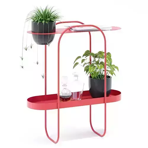 Doppi plant stand with potted plants