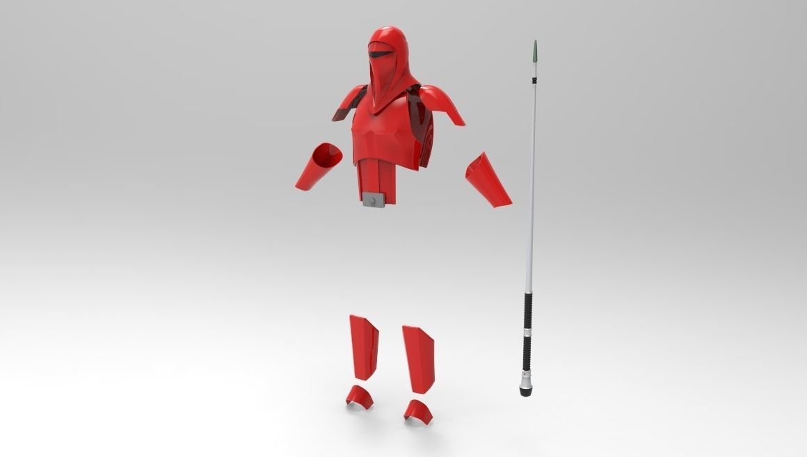 Imperial Shadow Guard whit weapon for 3D printing 3D print model_3