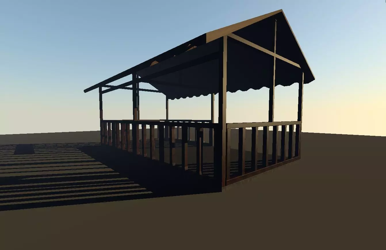 Pergola wooden gazebo Free 3D model