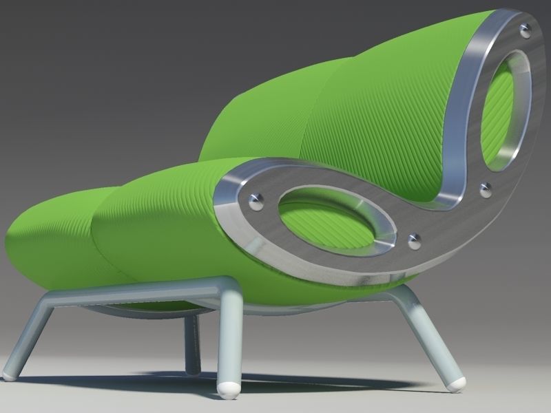 Gluon sofa 2 pillow 3D model_2