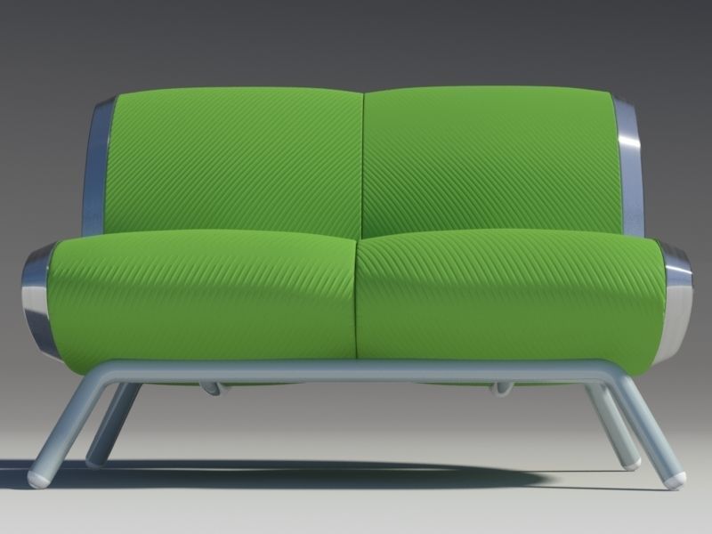 Gluon sofa 2 pillow 3D model_4