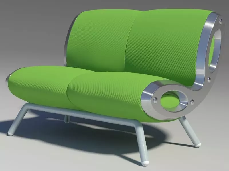 Gluon sofa 2 pillow 3D model_0