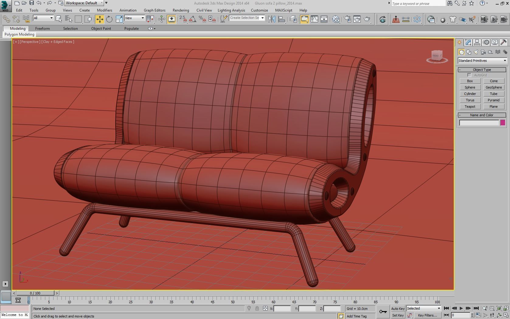 Gluon sofa 2 pillow 3D model_6