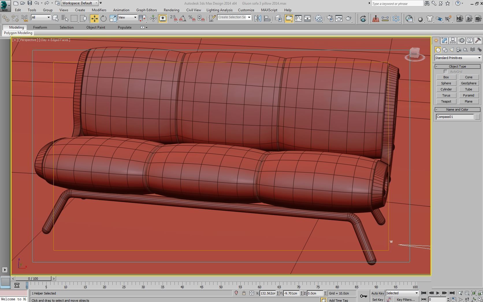 Gluon sofa 3 pillow 3D model_5