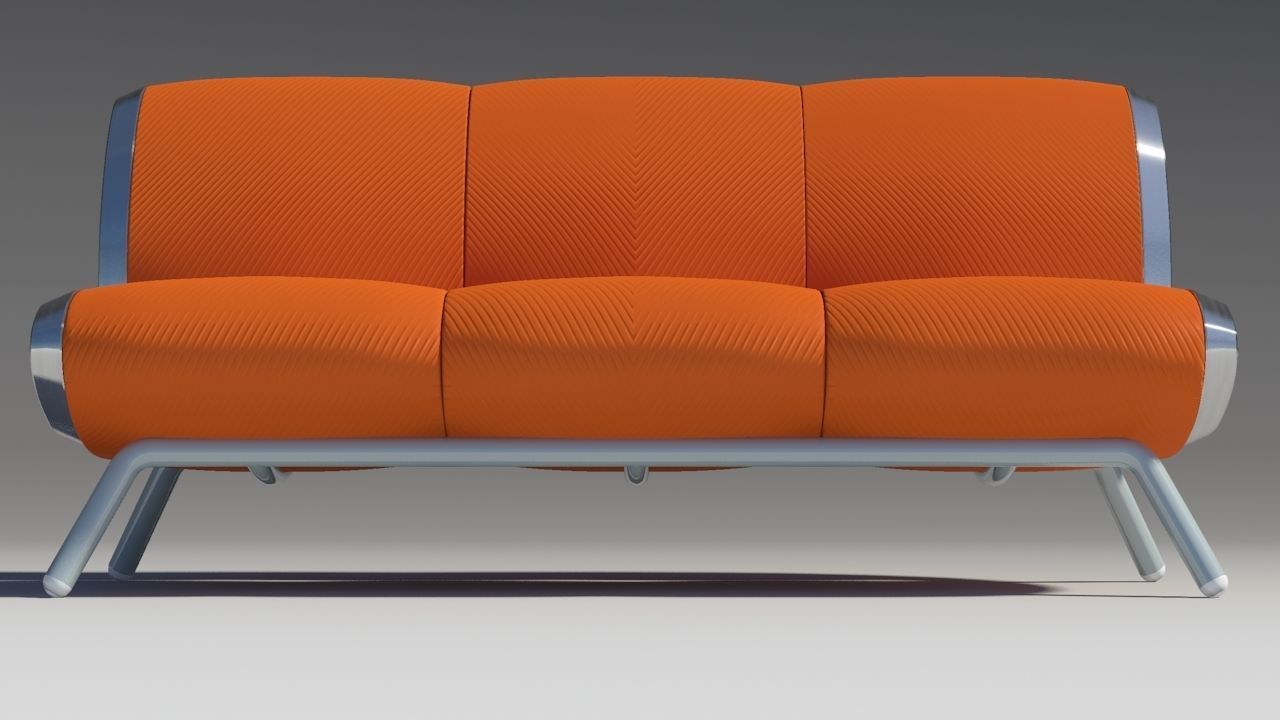 Gluon sofa 3 pillow 3D model_2