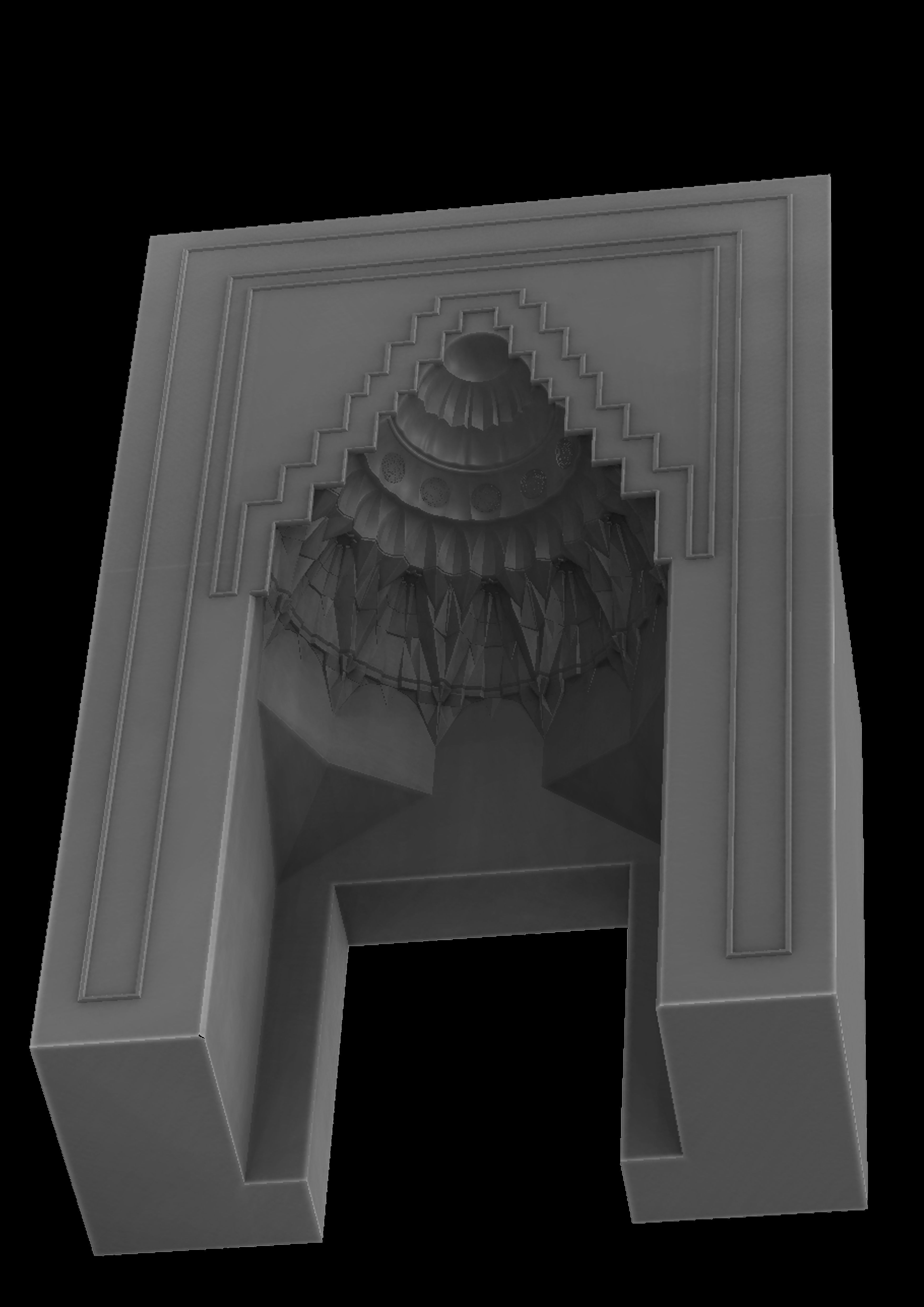 muqarnas gate 3D model_6