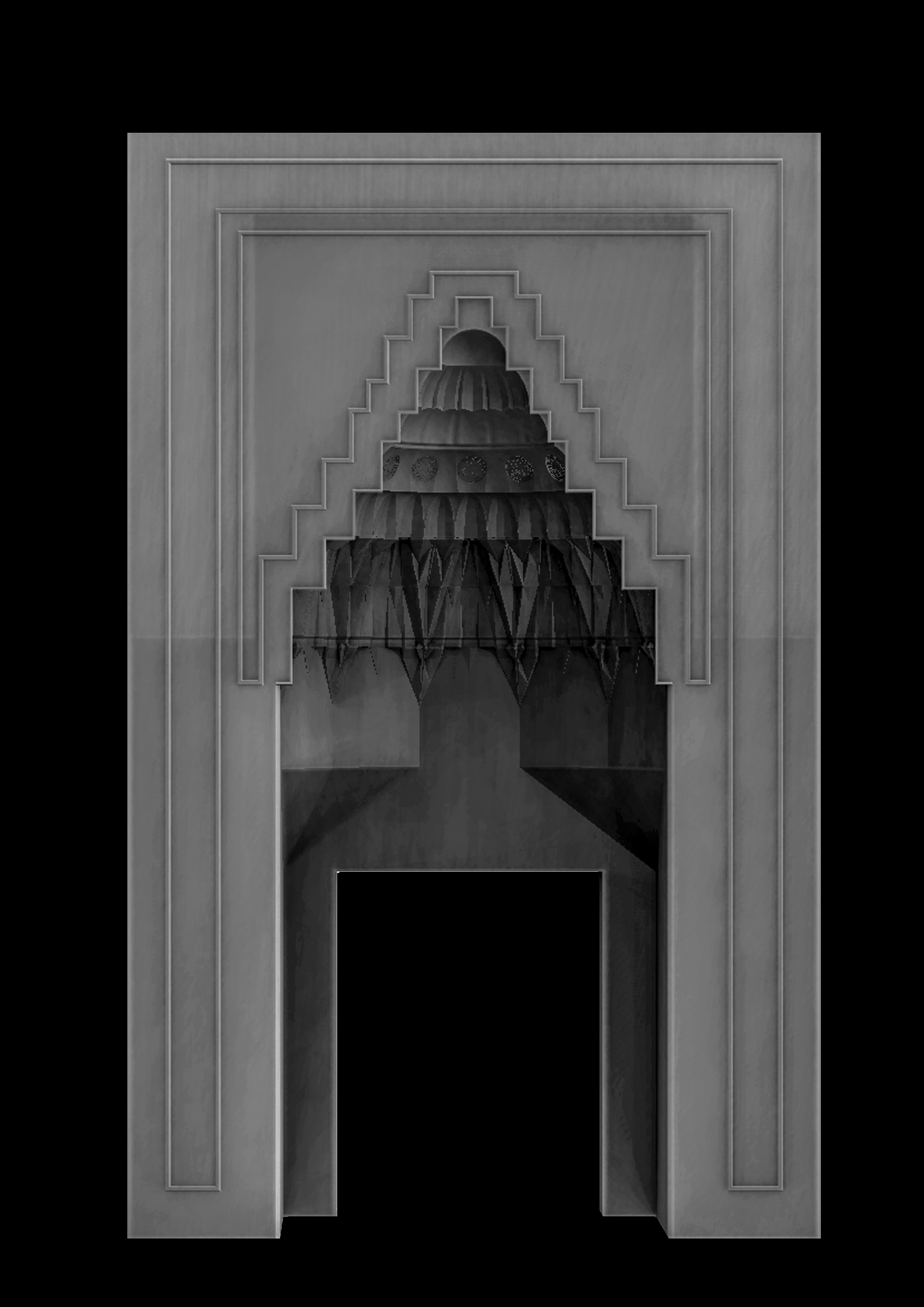 muqarnas gate 3D model_8