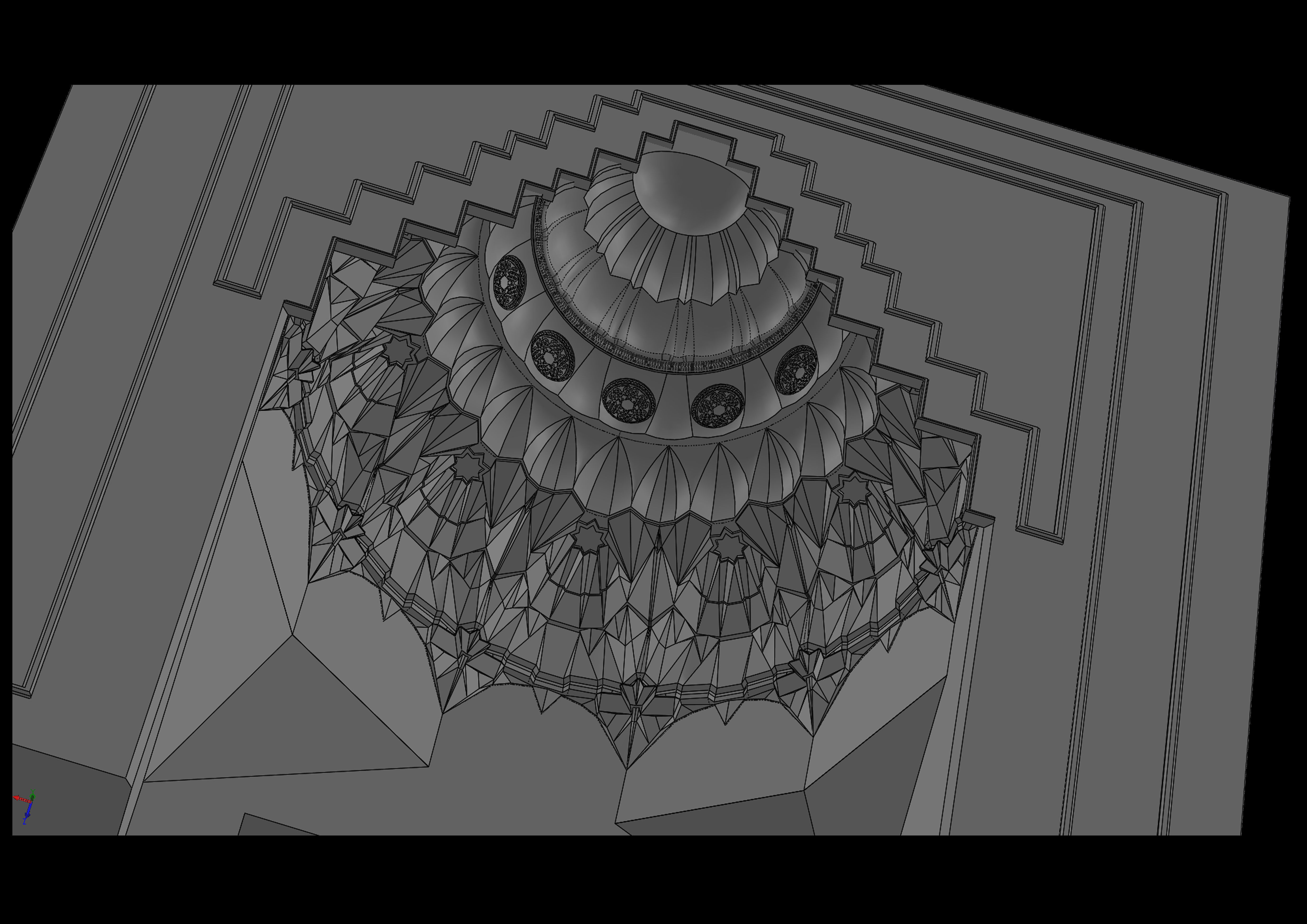 muqarnas gate 3D model_4