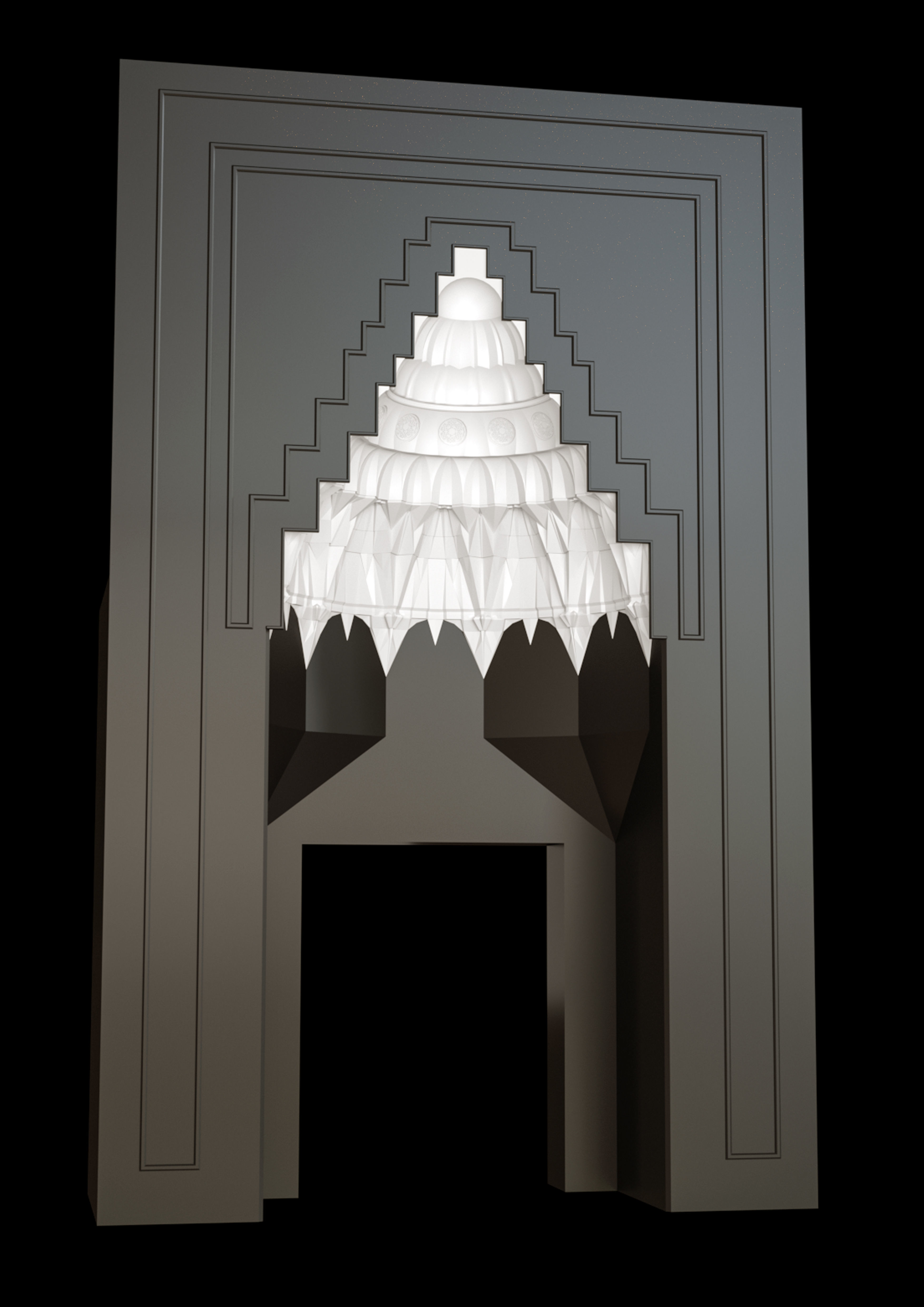 muqarnas gate 3D model_2