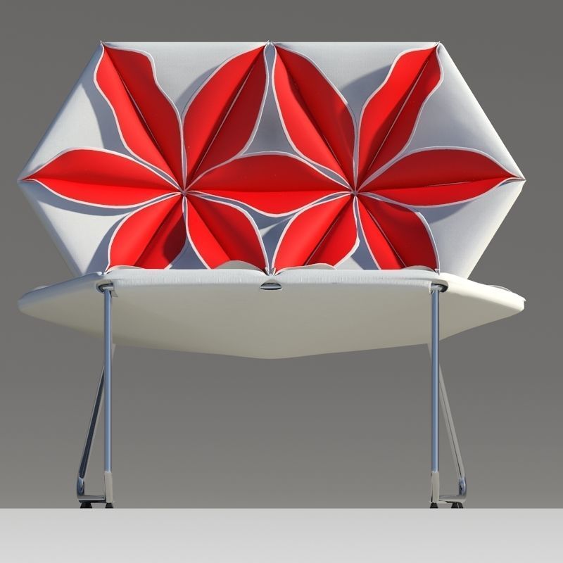 Antibodi flower chair 3D model_1
