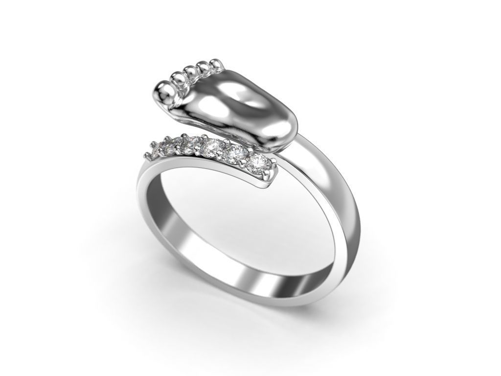 Baby foot ring 3D print model_6