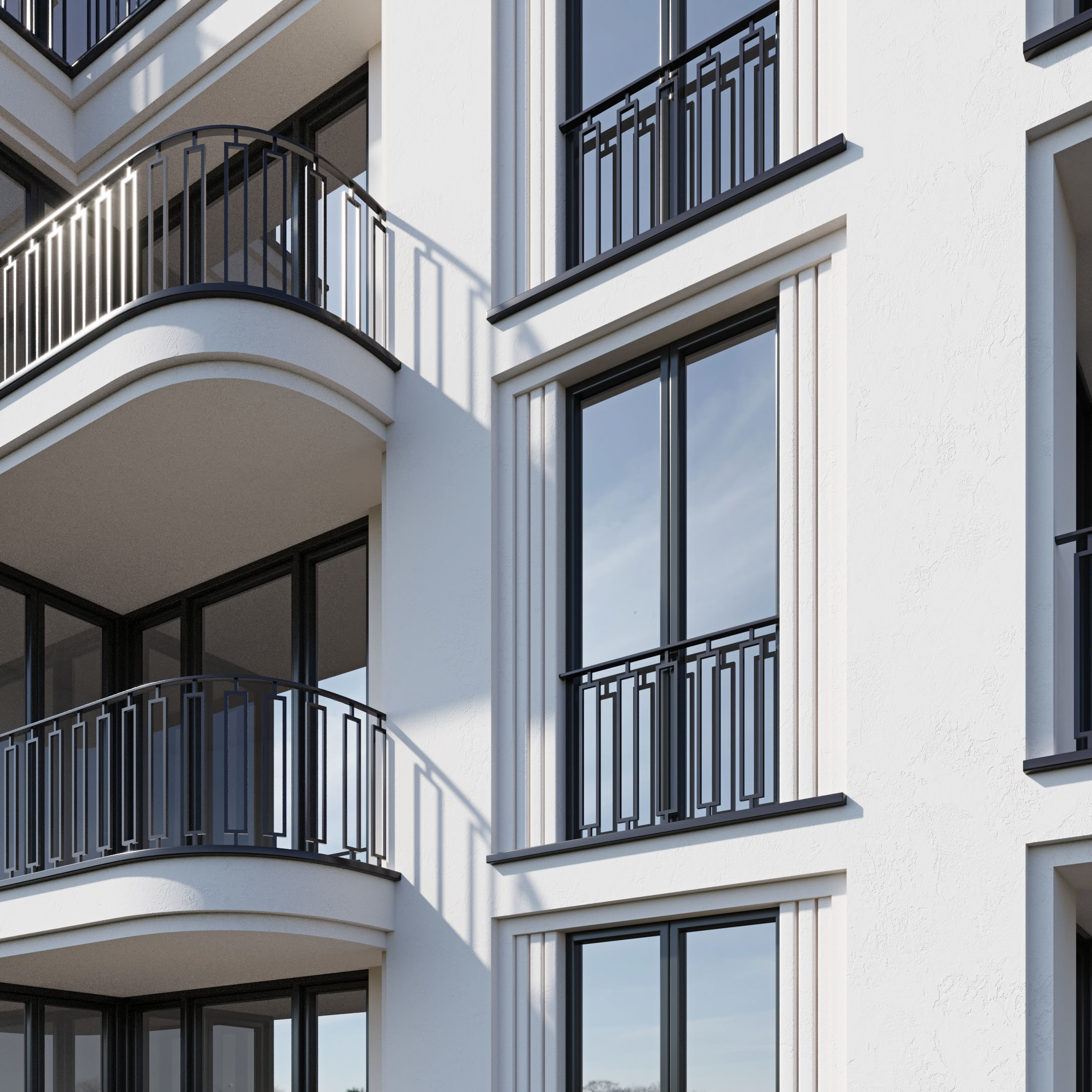 Modern residential building 4 3D model_12