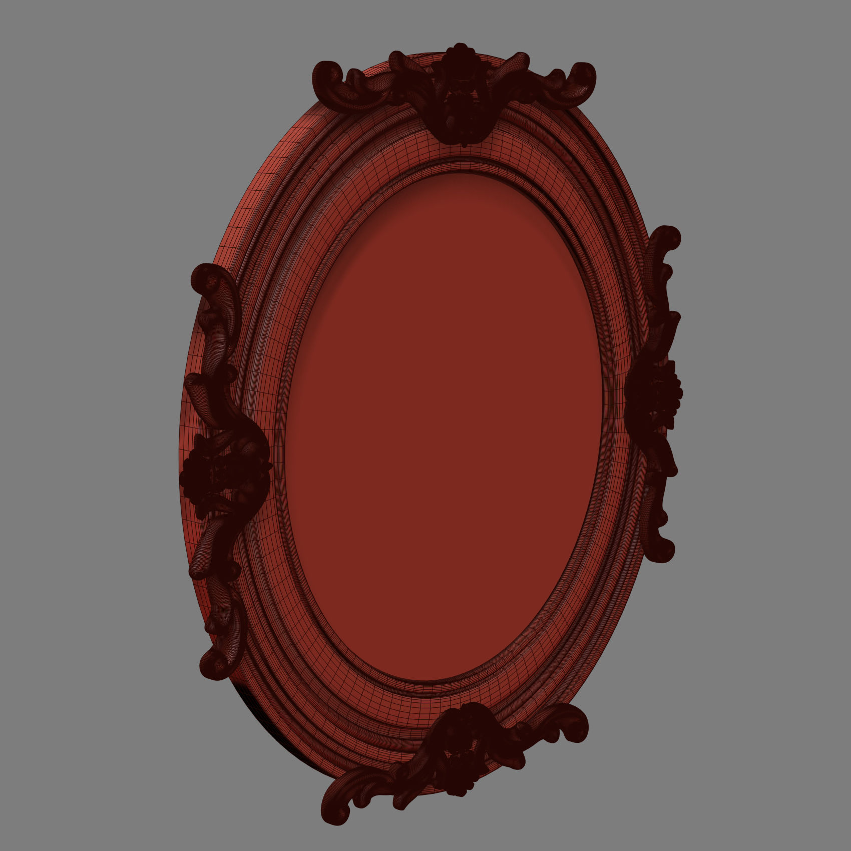 Oval Mirror 3D model_6