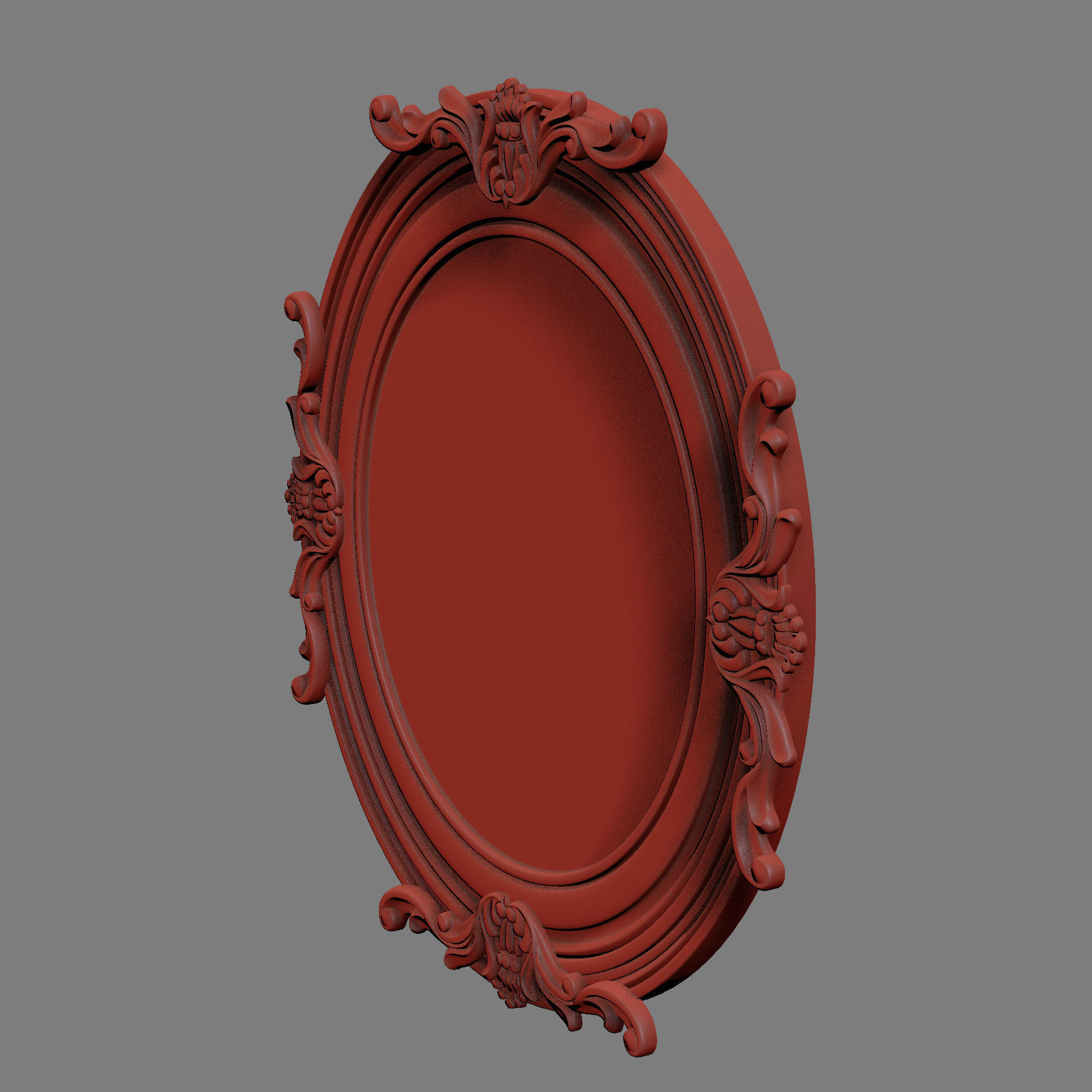Oval Mirror 3D model_7