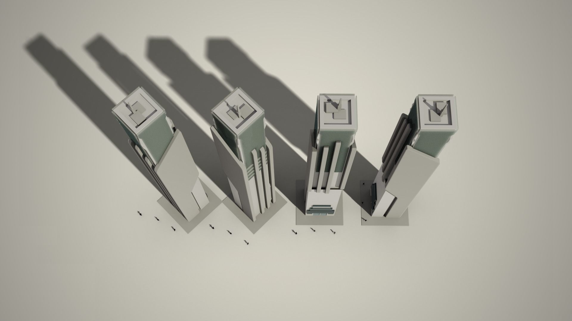 Iso Tower04 Low-poly 3D model_1