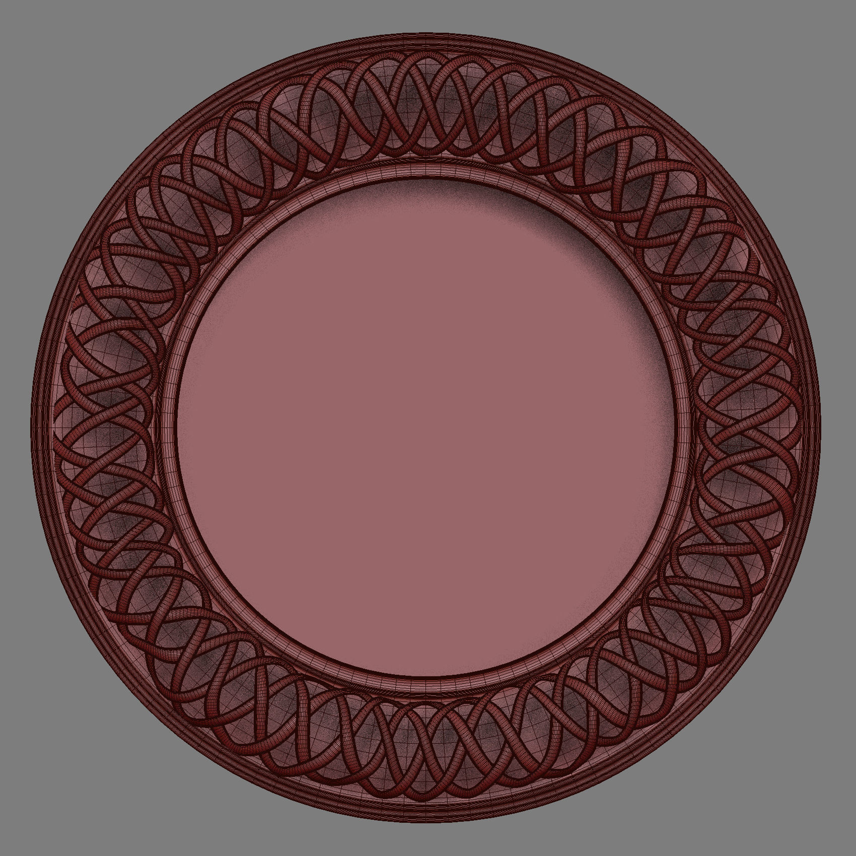 Oval Mirror 3D model_2