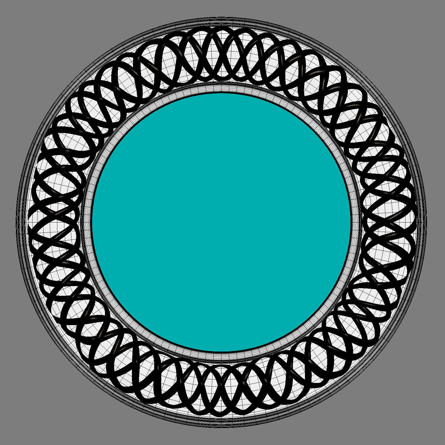 Oval Mirror 3D model_1