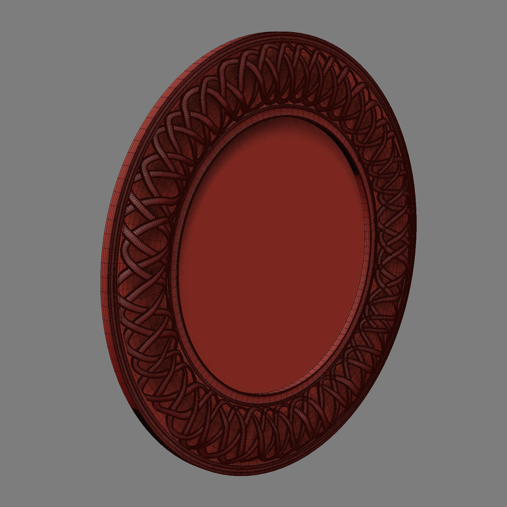 Oval Mirror 3D model_4